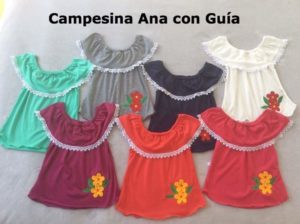 Campesina Ana, con guia o pompón